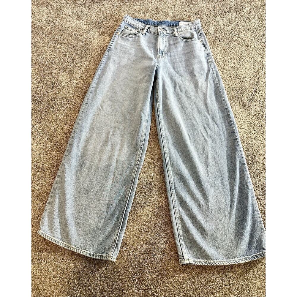 Gap Women’s Midrise Ultrasoft Baggy Jeans Wide Leg Size 27 4R Retro Y2K Style